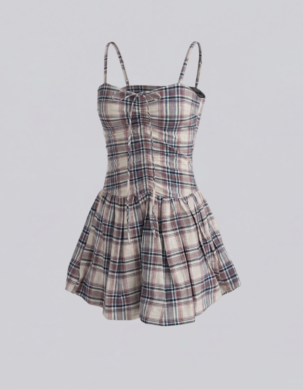 Smocked Bodice Plaid Dress