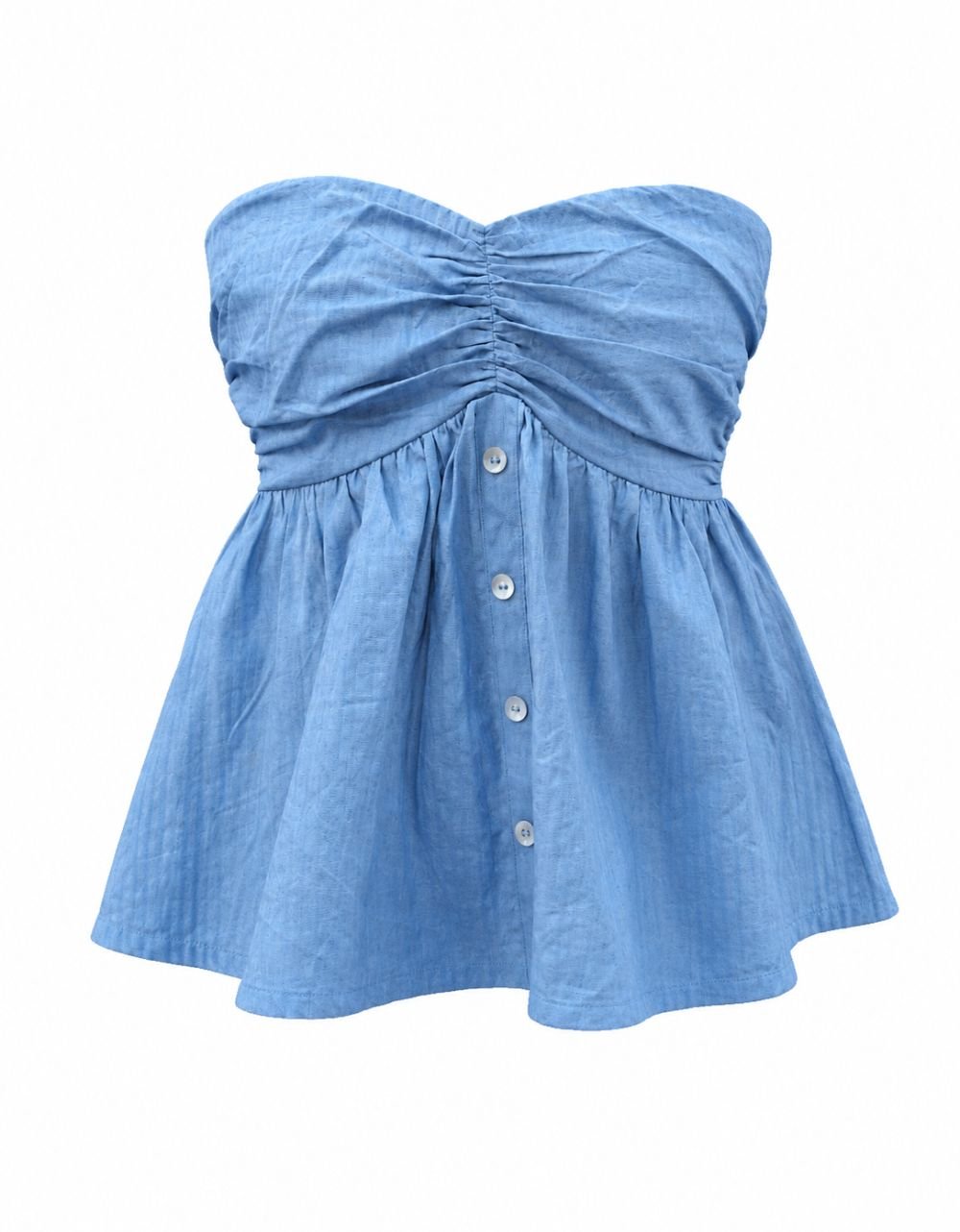 Ruched Peplum Top
