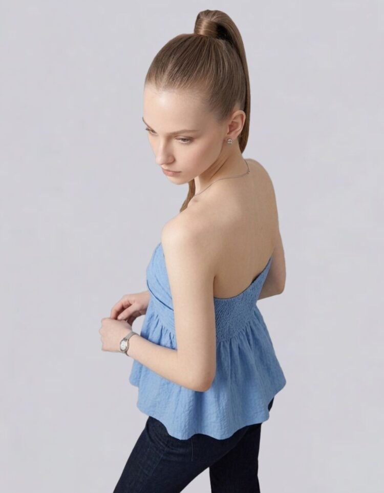 Ruched Peplum Top