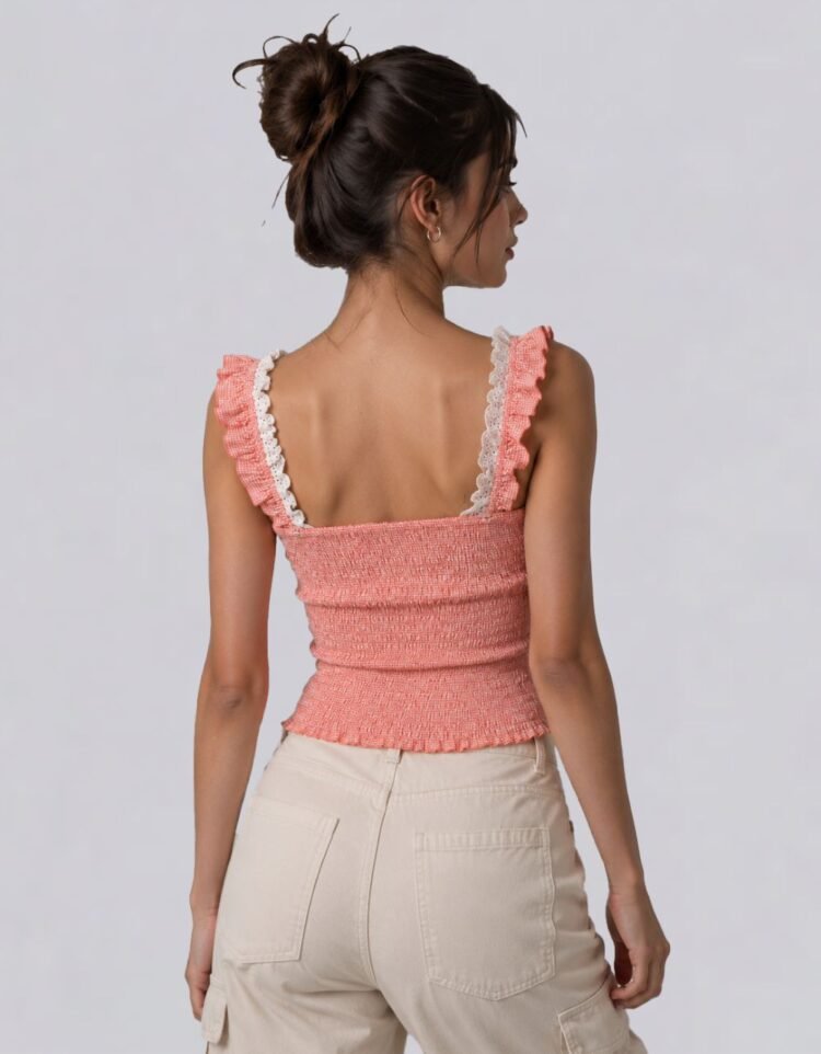 Smocked Peplum Blouse