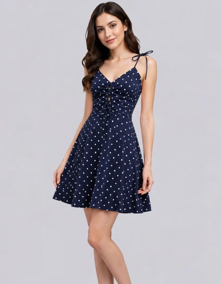 Strappy Polka Dot Dress
