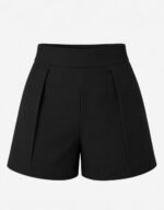 Black Semi Formal Front Pleat Shorts