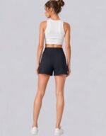 Black Semi Formal Front Pleat Shorts
