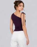 Adjustable Tie Shoulder sleeve Less Knit Top